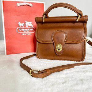 Vintage Coach Mini Winnie Top Handle Bag w/ Crossbody Strap Original Hangtag
